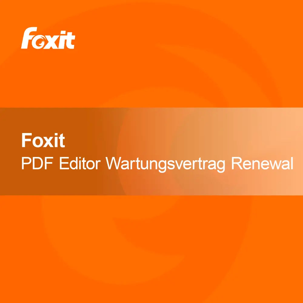 Obnova pogodbe o vzdrževanju Foxit PDF Editor